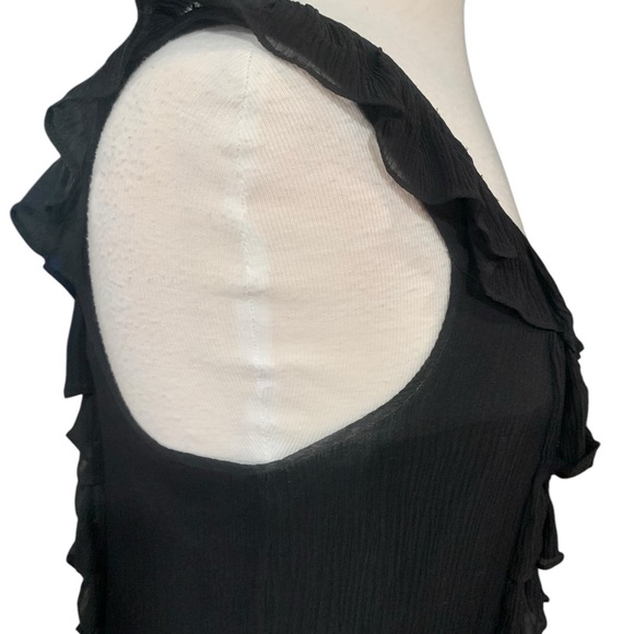 ❤️Vintage Y2K silk Juicy Couture ruffle mini shift dress size 4 - Picture 7 of 10